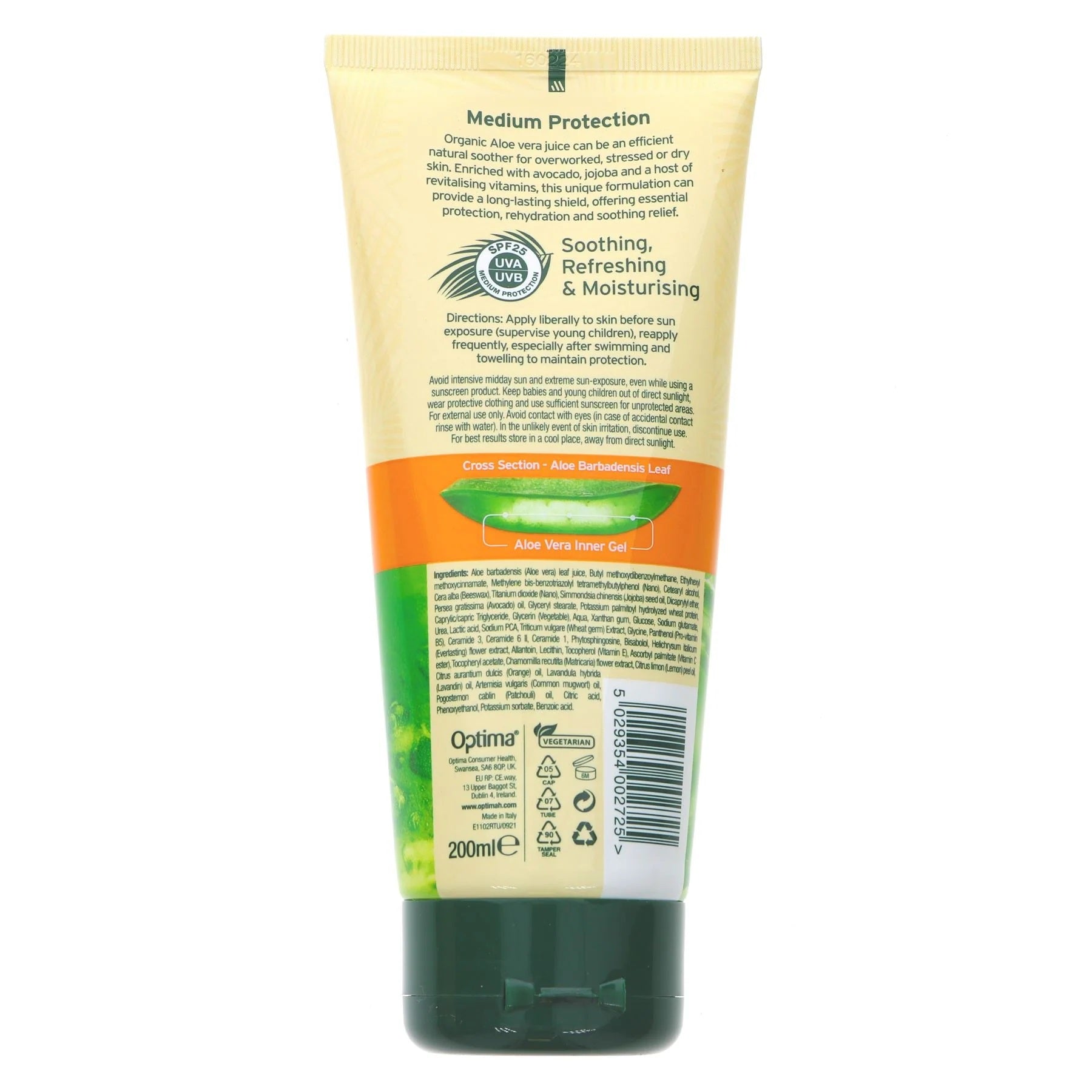 Aloe Vera Sun Lotion SPF25 200ml - Eco Natural Products - Aloe Pura - Sun Lotion