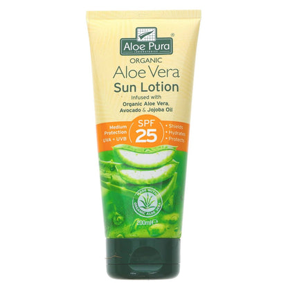 Aloe Vera Sun Lotion SPF25 200ml - Aloe Pura - Sun Lotion - Eco Natural Products