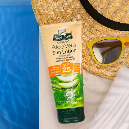 Aloe Vera Sun Lotion SPF25 200ml - Aloe Pura - Sun Lotion - Eco Natural Products