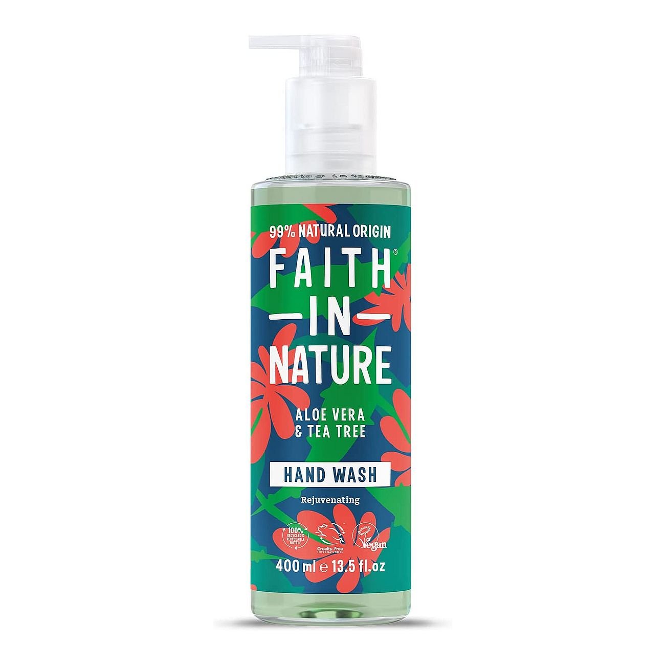 Aloe Vera & Tea Tree Hand Wash 400ml - Eco Natural Products - Faith in Nature - Hand Wash