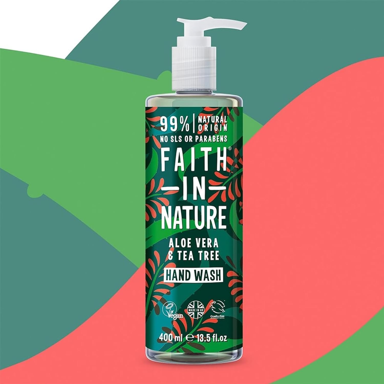 Aloe Vera & Tea Tree Hand Wash 400ml - Eco Natural Products - Faith in Nature - Hand Wash