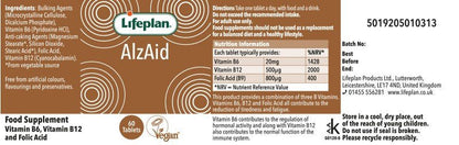 AlzAid 60 Tablets - Lifeplan - Vitamins & Supplements - Eco Natural Products