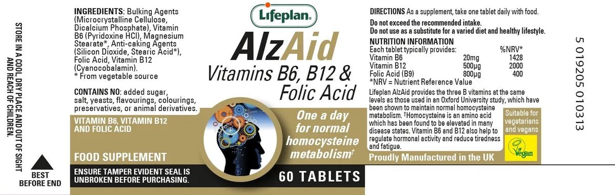 AlzAid 60 Tablets - Lifeplan - Vitamins & Supplements - Eco Natural Products