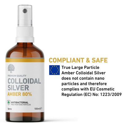 Amber 80% Colloidal Silver Solution Spray 100ml - Nature's Greatest Secret - Supplements - Eco Natural Products