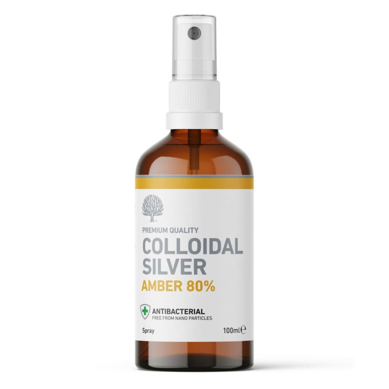 Amber 80% Colloidal Silver Solution Spray 100ml - Nature's Greatest Secret - Supplements - Eco Natural Products