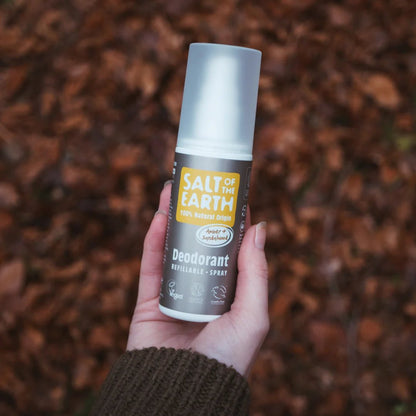 Amber and Sandalwood Deodorant Spray 100g - Salt Of the Earth - Deodorants - Eco Natural Products