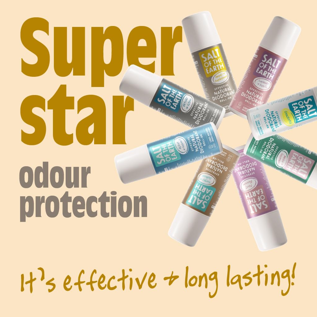 Amber and Sandalwood Roll - On Deodorant 75g - Salt Of the Earth - Deodorants - Eco Natural Products