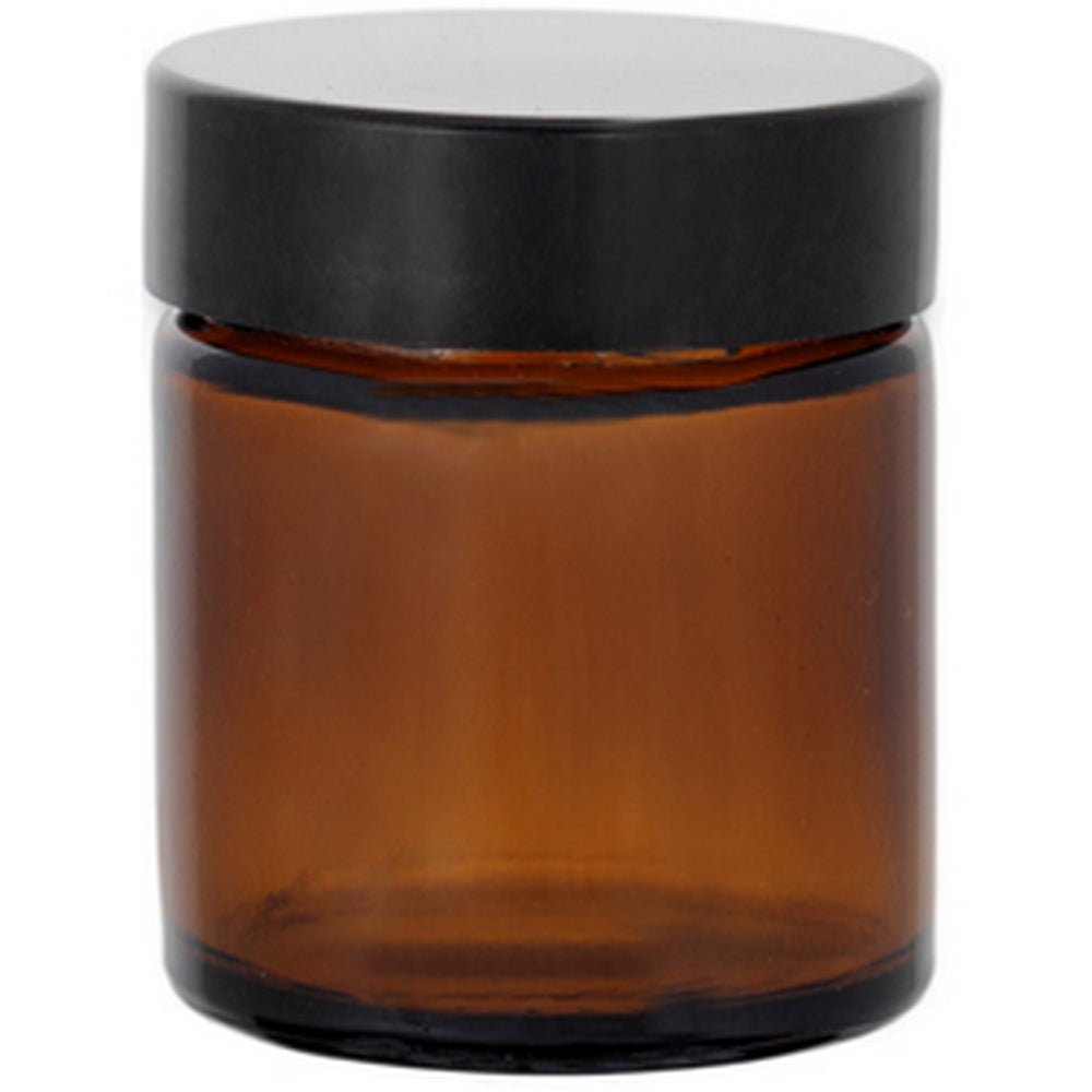 Amber Glass Jar & Lid 30ml 1pc - Eco Natural Products - Absolute Aromas - Empty Jar