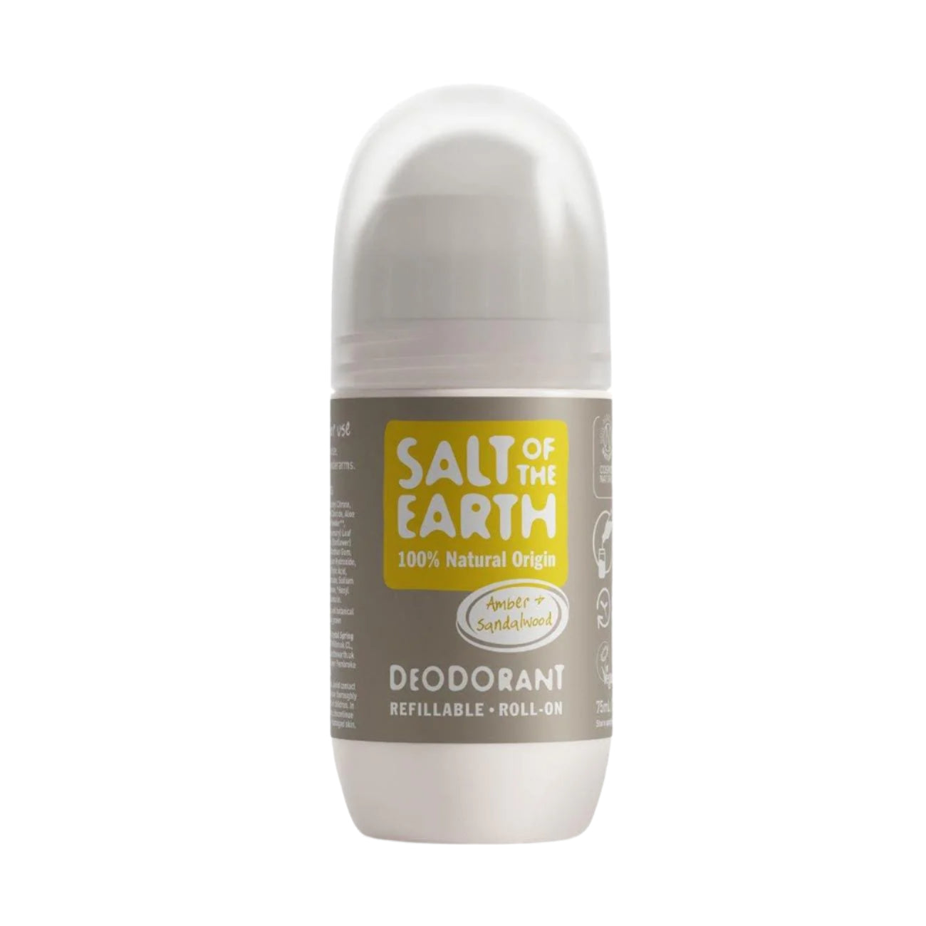 Amber Sandalwood Refillable Roll - On Deodorant 75ml - Salt Of the Earth - Deodorant - Eco Natural Products
