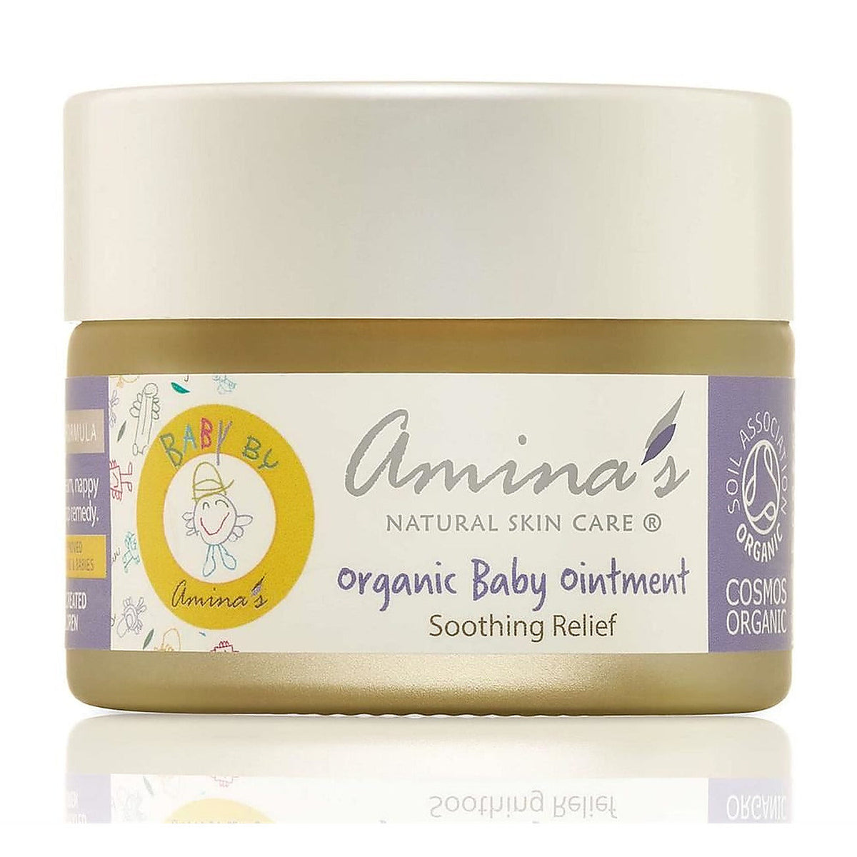 Amina's Natural Skincare Organic Baby Ointment for Nappy Area 50ml front of pack