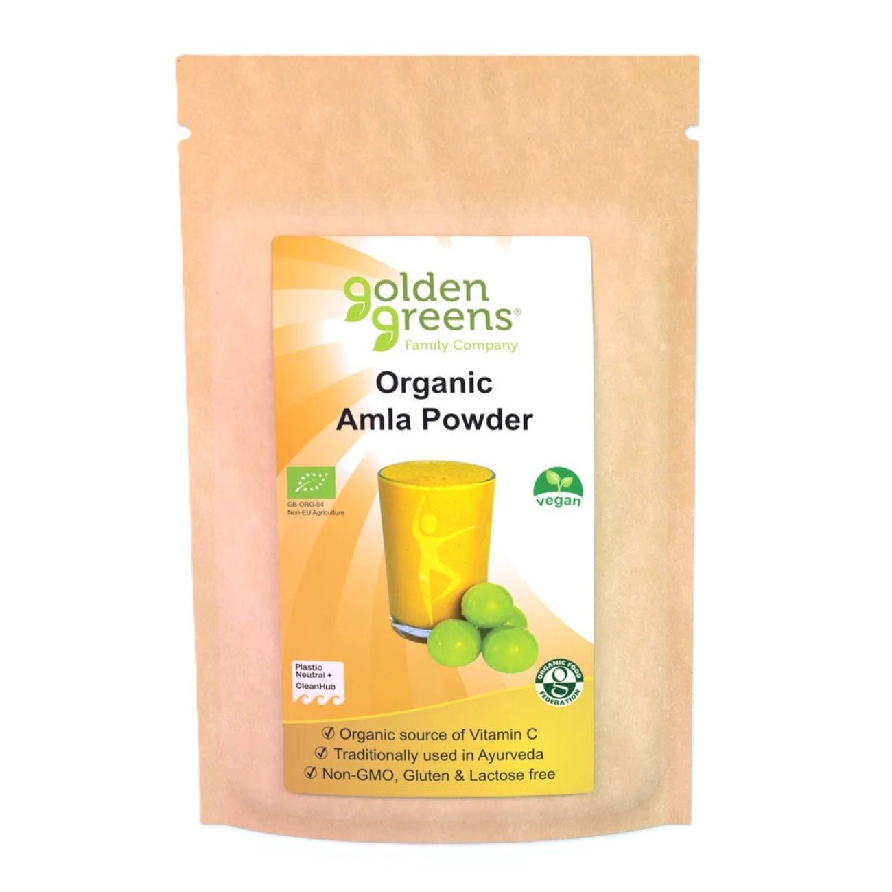 Amla Fruit Powder 200g - Golden Greens Organic - Botanical & Food Supplements - Eco Natural Products