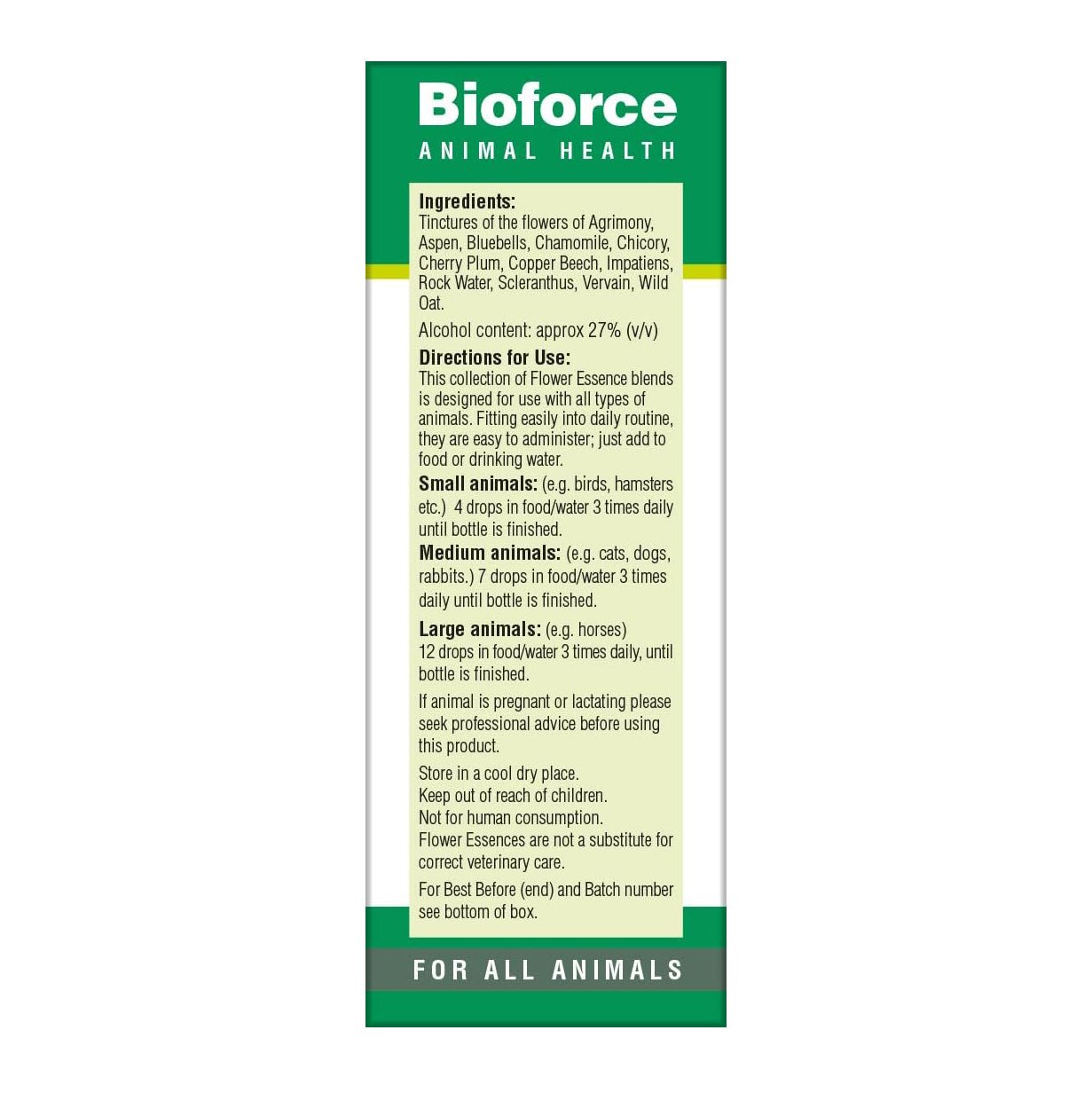 Animal Essence Highly Strung 30ml - Eco Natural Products - BioForce - Animal Essence