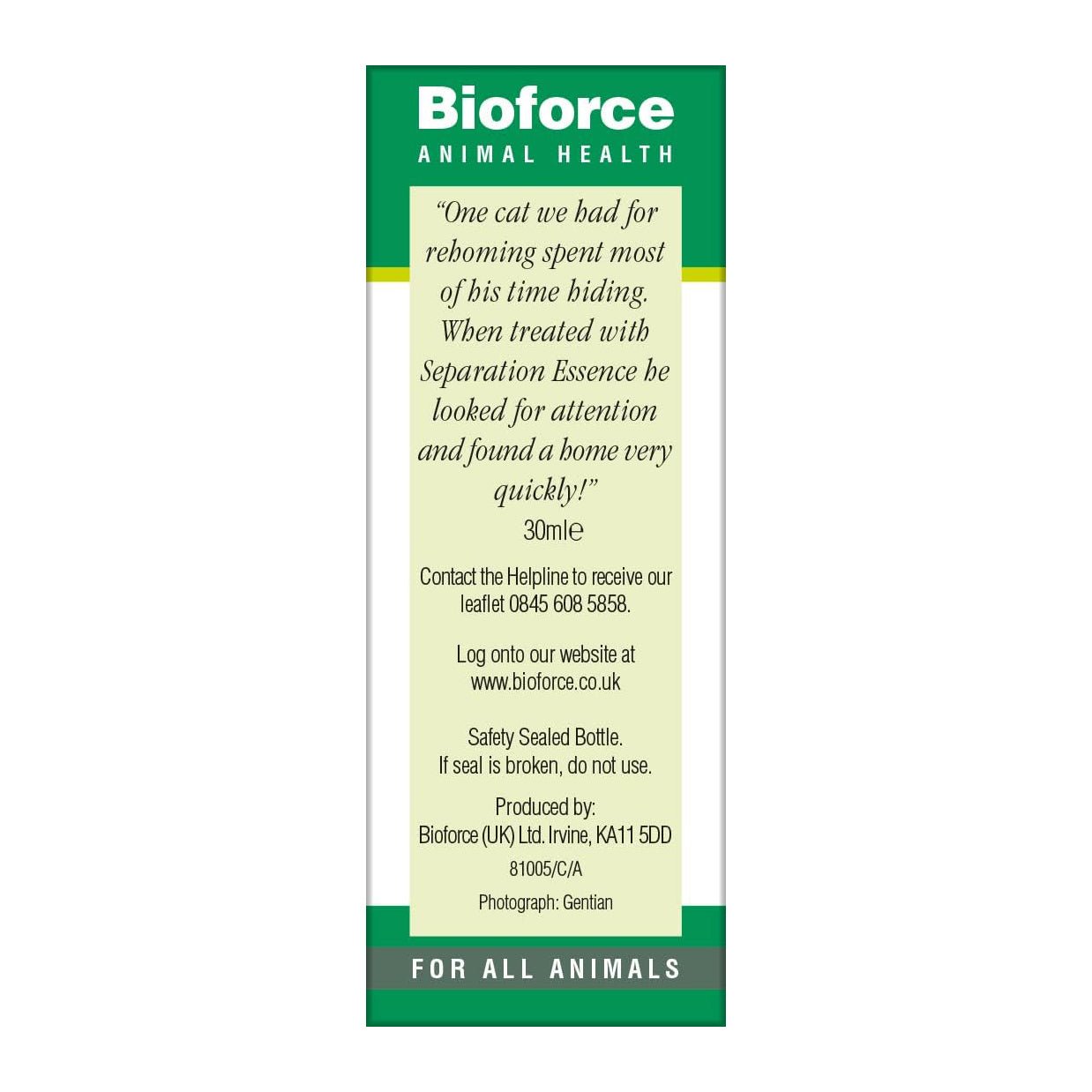 Animal Essence Separation 30ml - Eco Natural Products - BioForce - Animal Essence