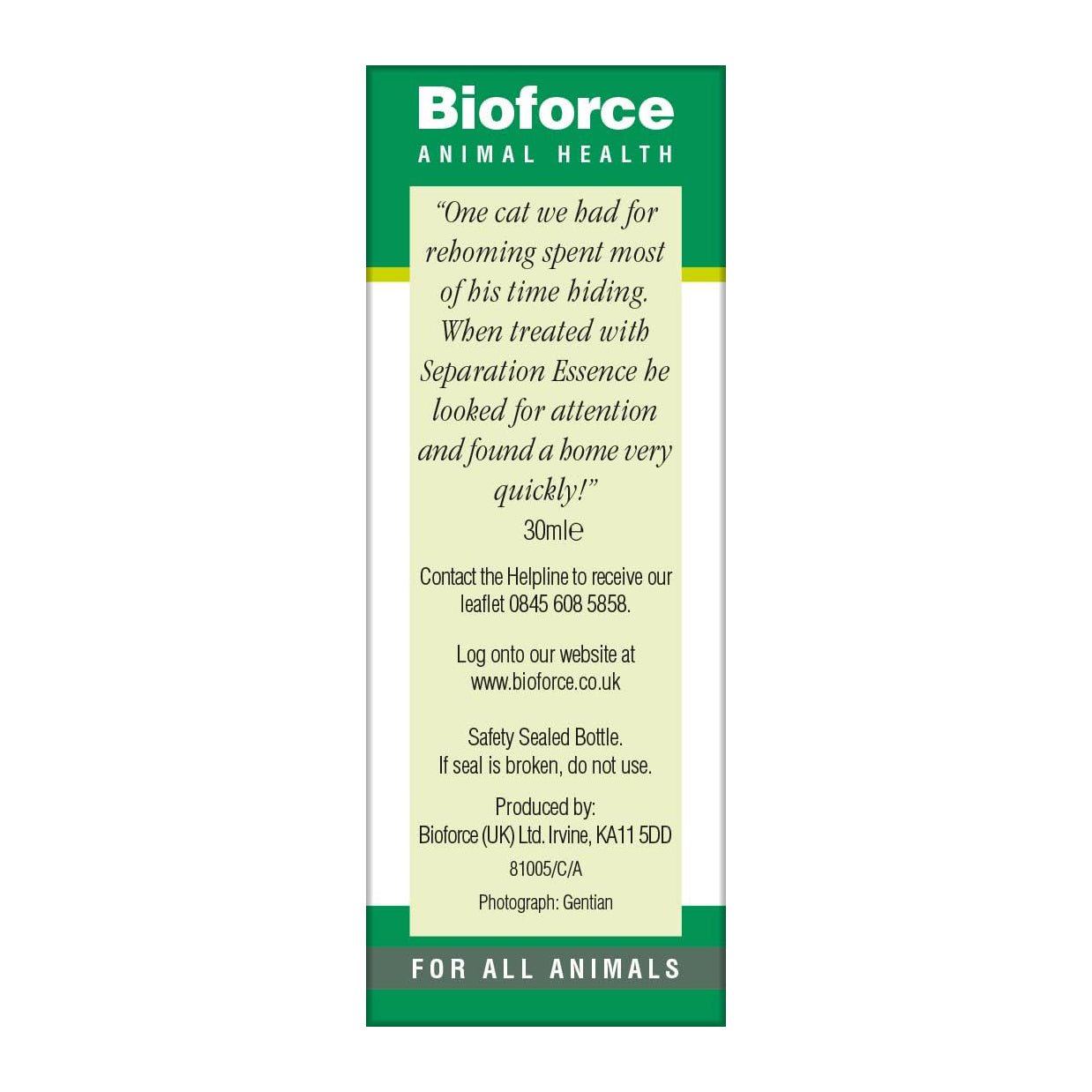 Animal Essence Separation 30ml - BioForce - Animal Essence - Eco Natural Products