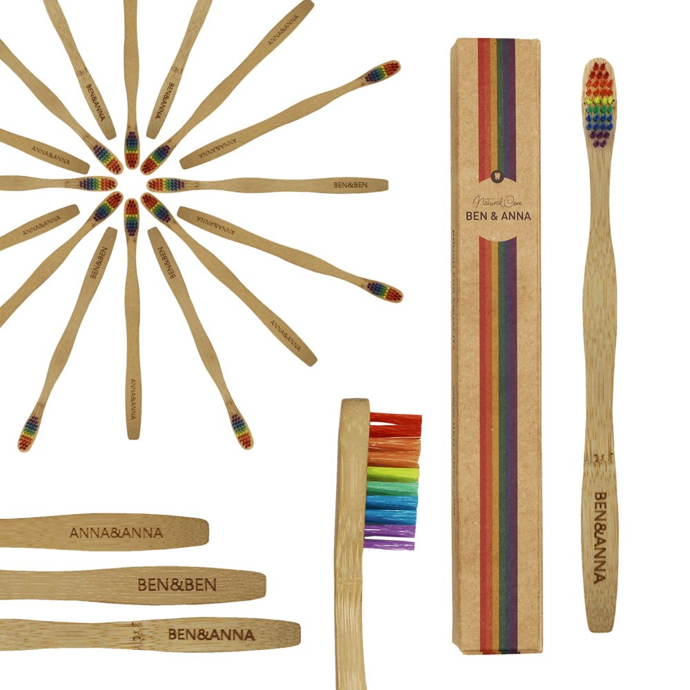 Anna & Anna Equality Bamboo Toothbrush - Eco Natural Products - Ben & Anna - Toothbrush