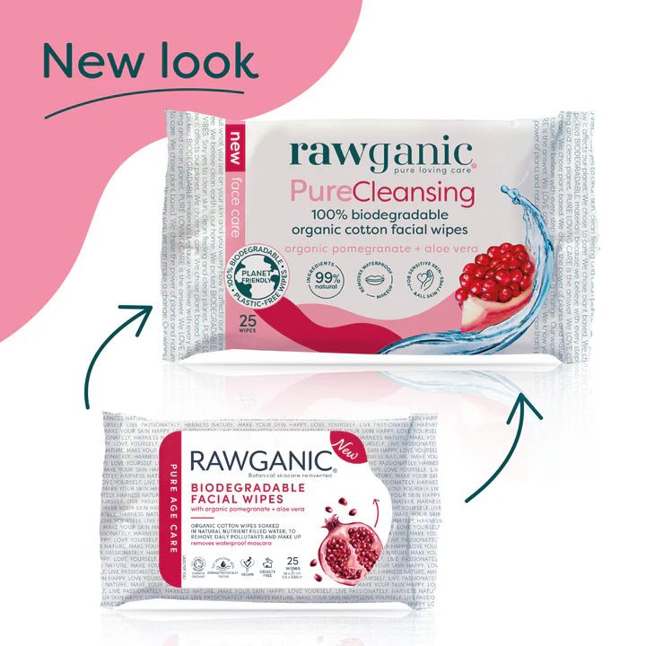 Anti - Ageing Organic Facial Wipes - Eco Natural Products - Rawganic - Face Wipes