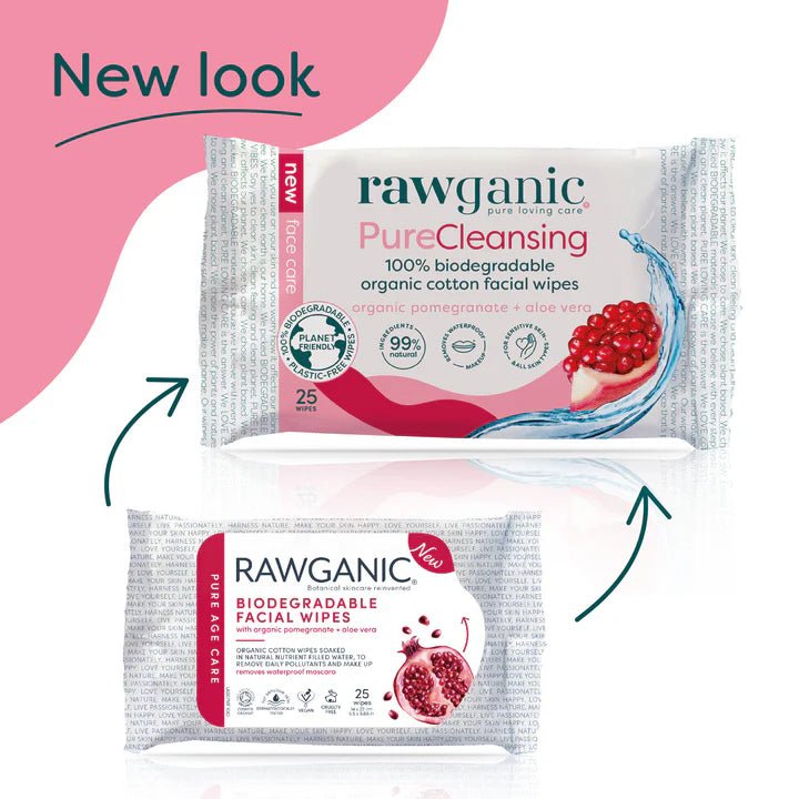 Anti - Ageing Organic Facial Wipes - Rawganic - Face Wipes - Eco Natural Products