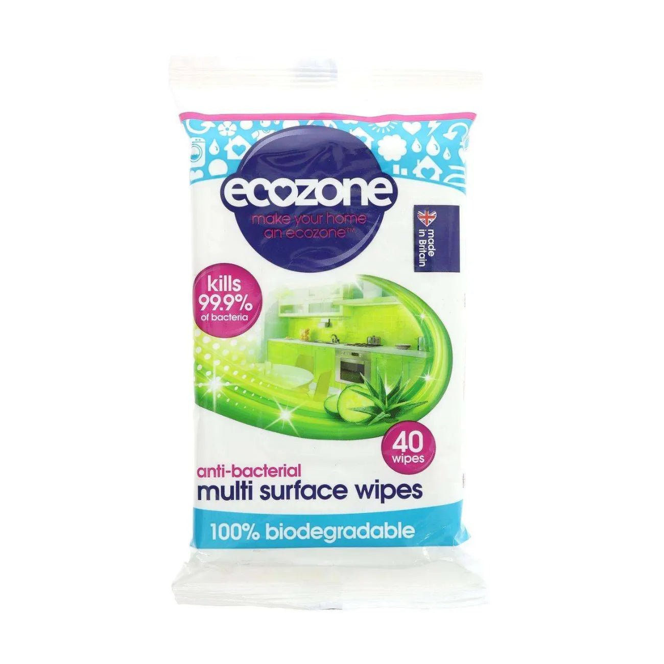 Anti Bac Multi Surface 40 Wipes - Ecozone - Household Disinfectants - Ecozone