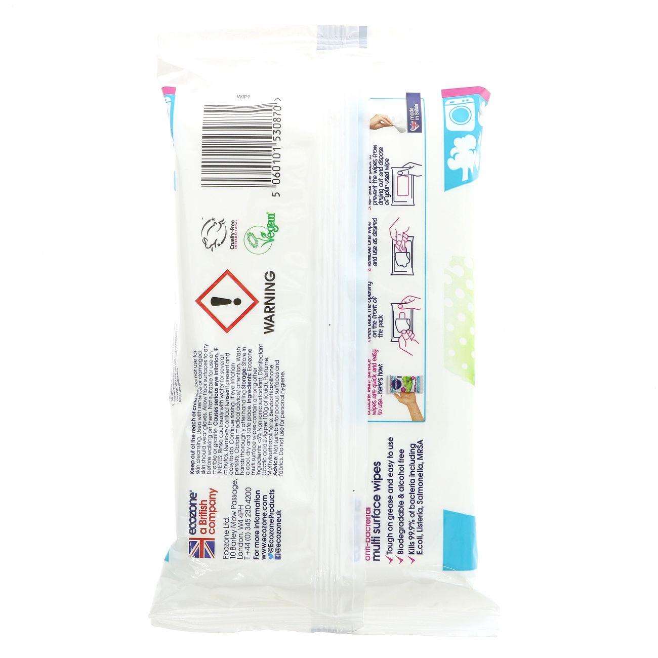 Anti Bac Multi Surface 40 Wipes - Eco Natural Products - Ecozone - 