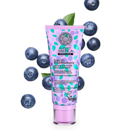 Anti - OX Wild Blueberry Cream Face Cleanser 100ml - Natura Siberica - Face Cleanser - Eco Natural Products