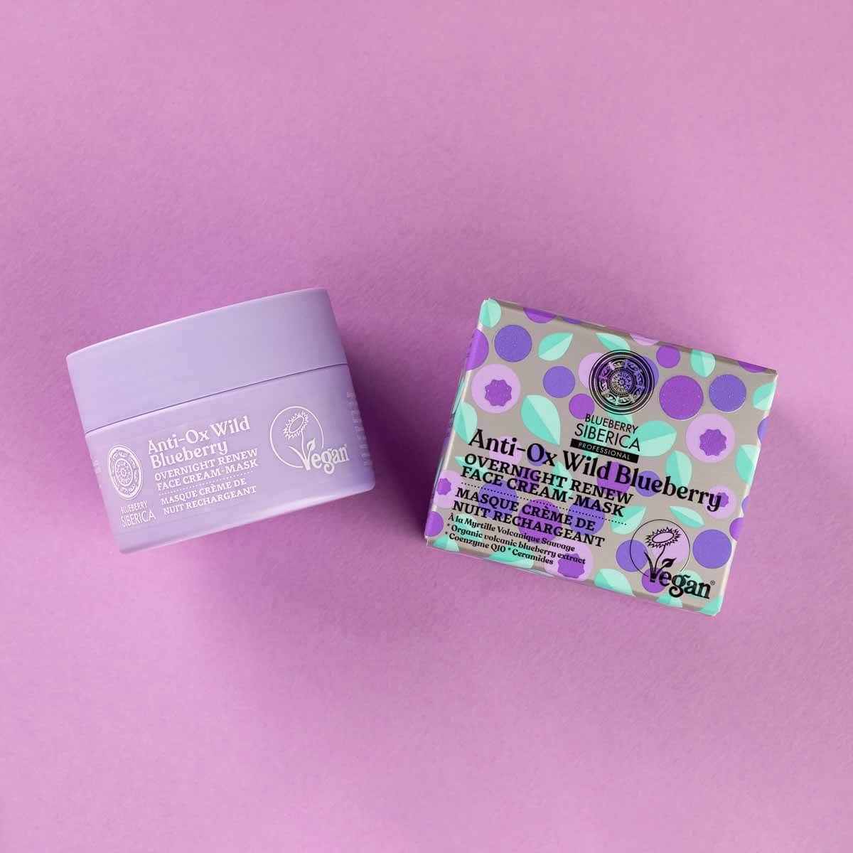 Anti - OX Wild Blueberry Overnight Face Mask 50ml - Natura Siberica - Face mask - Eco Natural Products