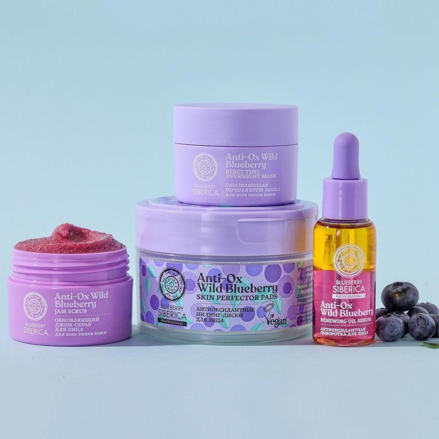 Anti - OX Wild Blueberry Peeling Face Pads 20 pcs - Natura Siberica - Face pads - Eco Natural Products