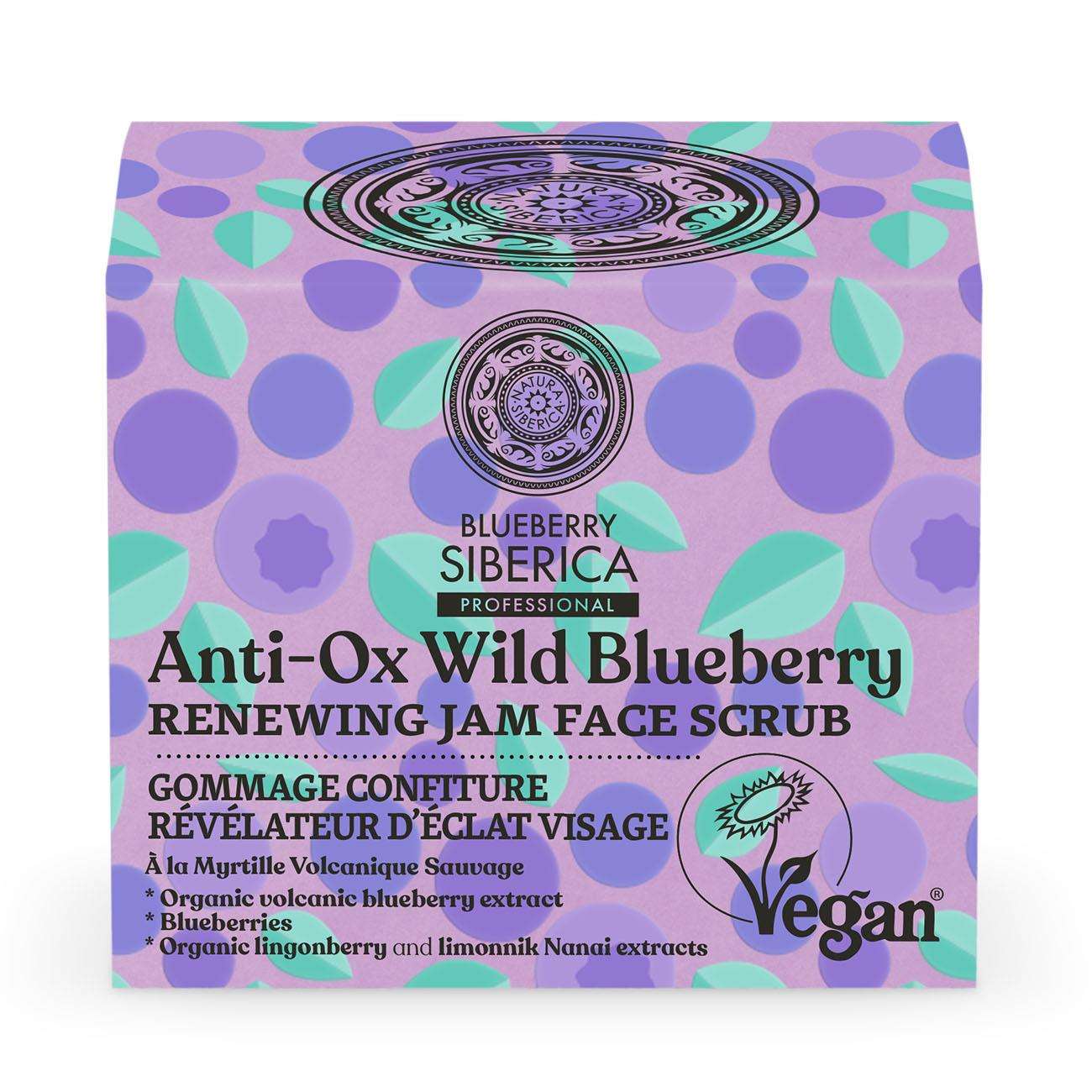 Anti - OX Wild Blueberry Renewing Jam Face Scrub 50ml - Natura Siberica - Face scrub - Eco Natural Products