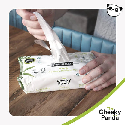 Antibacterial Multi Surface Wipes 100wipes - Cheeky Panda - Hand Sanitizers & Wipes - Eco Natural Products