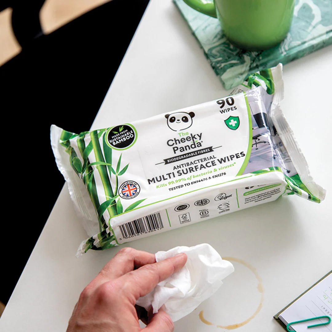 Antibacterial Multi Surface Wipes 90 Wipes - Cheeky Panda - Hand Sanitizers & Wipes - Cheeky Panda