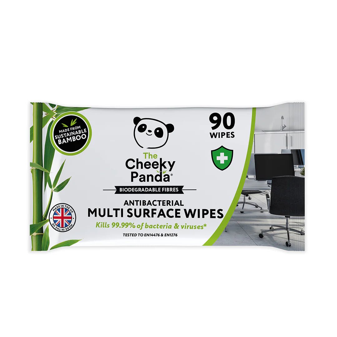 Antibacterial Multi Surface Wipes 90 Wipes - Cheeky Panda - Hand Sanitizers & Wipes - Cheeky Panda