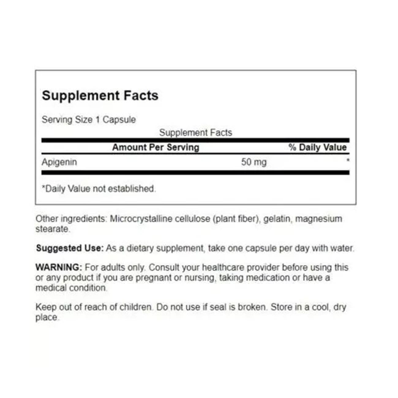 Apigenin 50mg 90 caps - Swanson - Supplement - Eco Natural Products