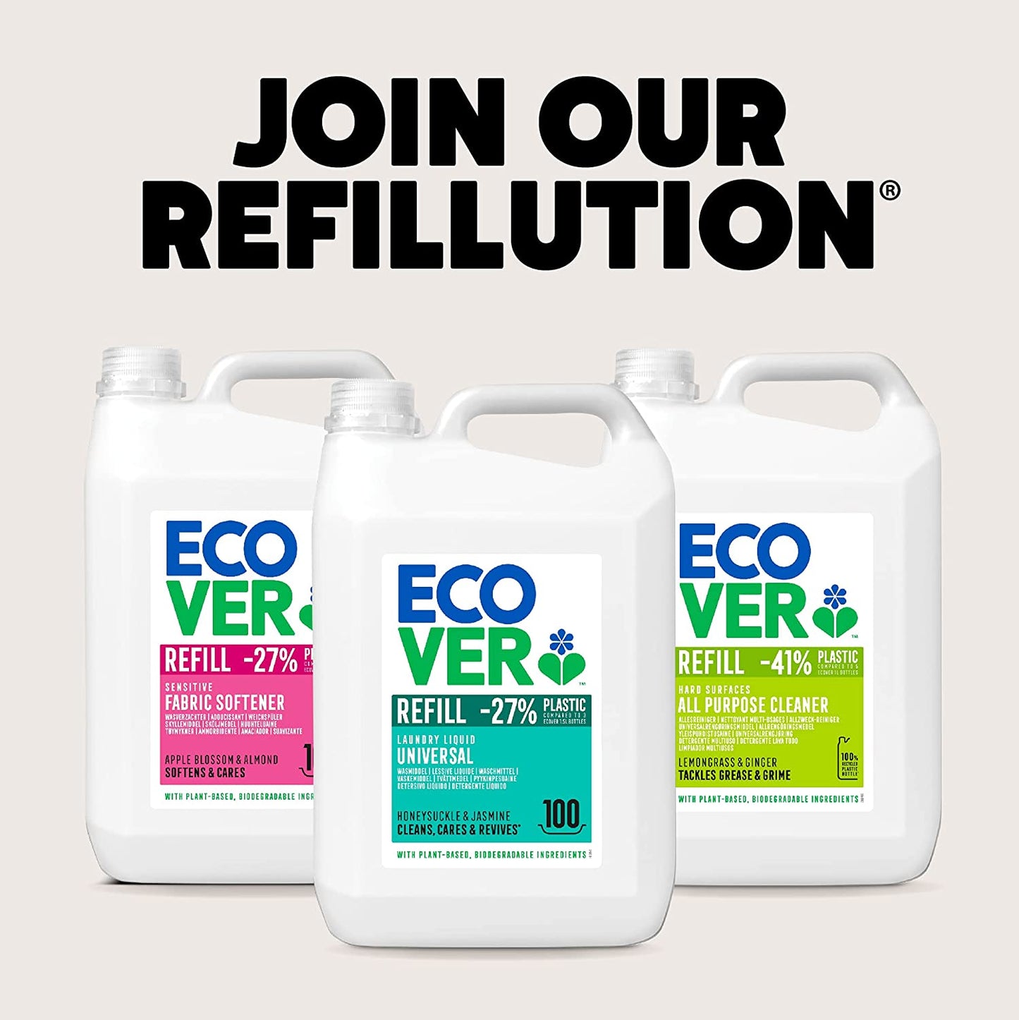 Apple Blossom & Almond Fabric Softener 100washes 5L - Ecover - Fabric Softener - Eco Natural Products