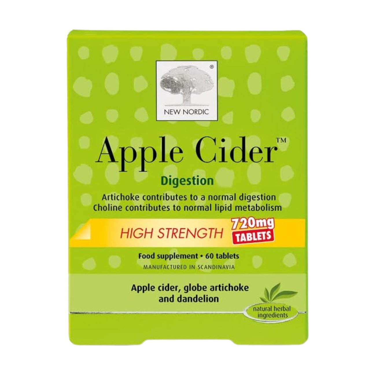 Apple Cider High Strength 60 Tablets - New Nordic - Food Supplement - Eco Natural Products