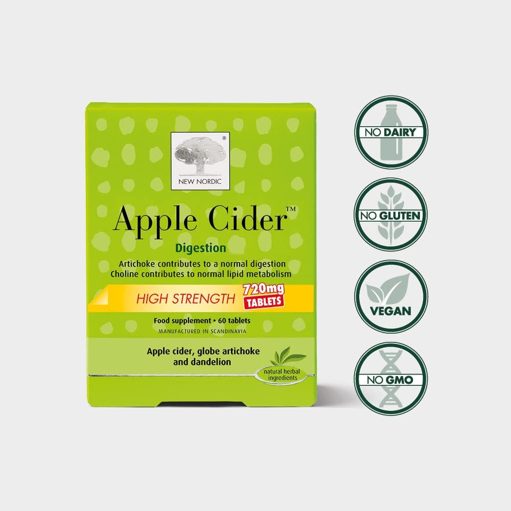 Apple Cider High Strength 60 Tablets - Eco Natural Products - New Nordic - Food Supplement