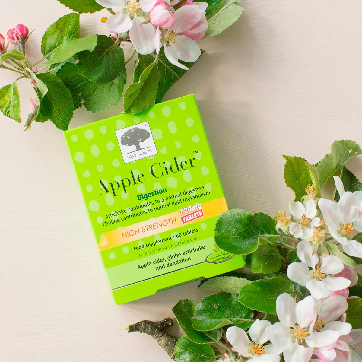 Apple Cider High Strength 60 Tablets - New Nordic - Food Supplement - Eco Natural Products