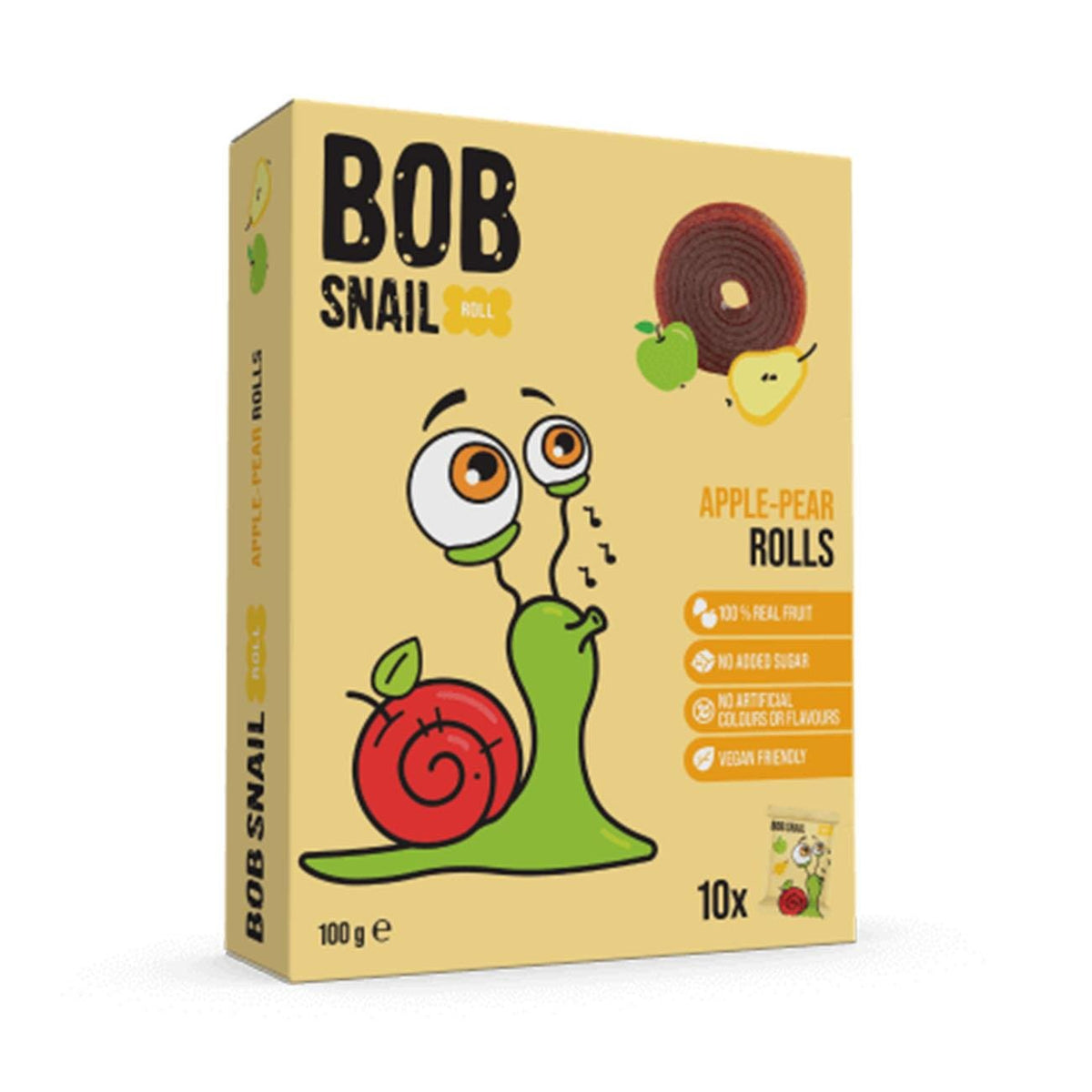 Apple - Pear Fruit Rolls 100g BBE 01.12.2025 - Bob Snail - Bob Snail