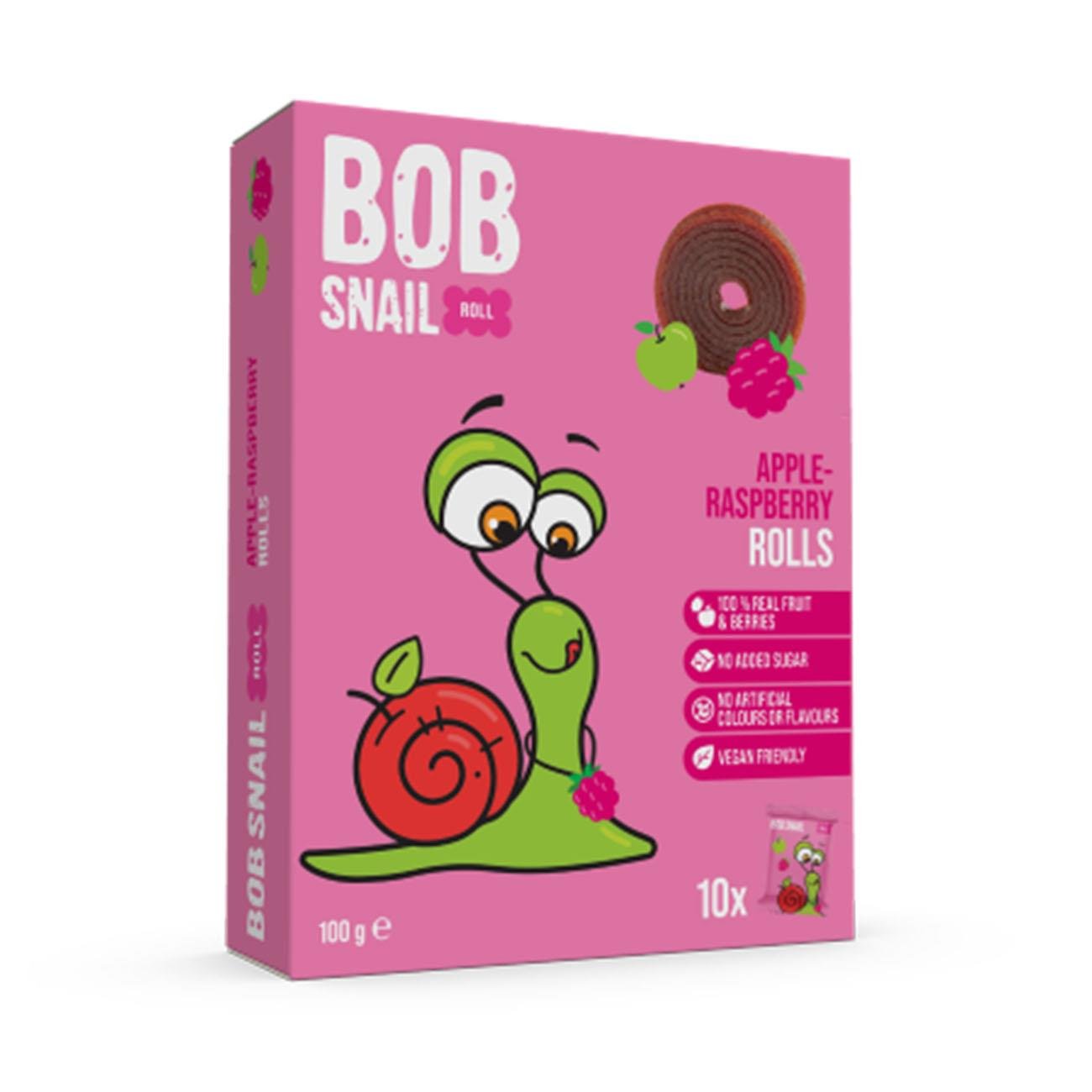 Apple - Raspberry Fruit Rolls 100g - Bob Snail - Fruit snack - Eco Natural Products