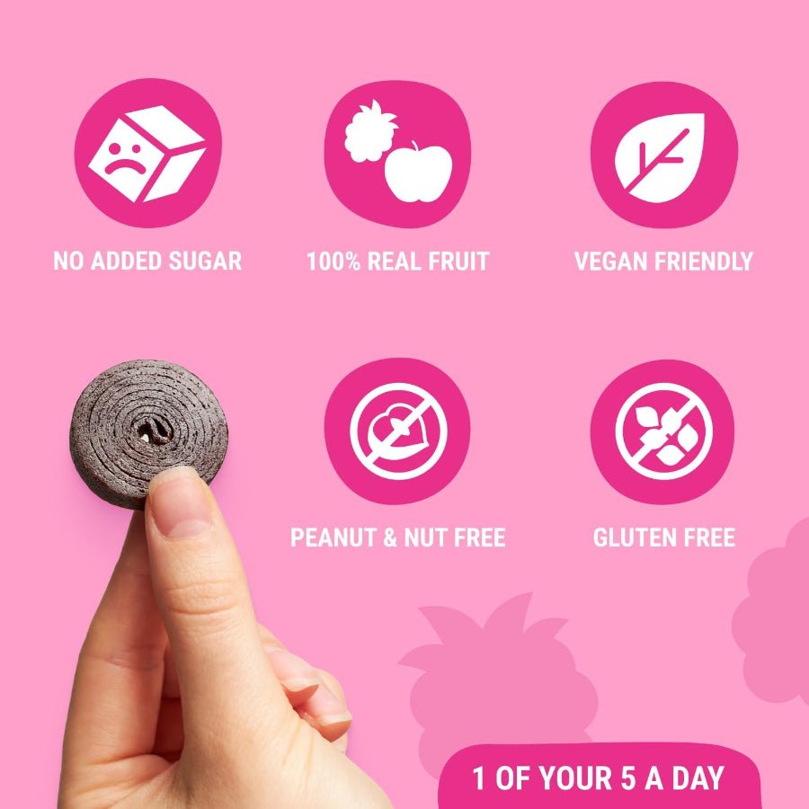 Apple - Raspberry Fruit Rolls 100g - Bob Snail - Fruit Snacks - Eco Natural Products