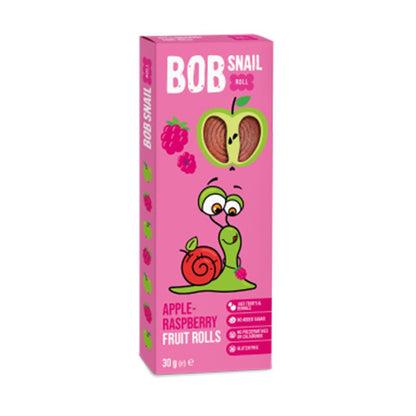 Apple - Raspberry Fruit Rolls 30g - Bob Snail - Fruit snack - Eco Natural Products