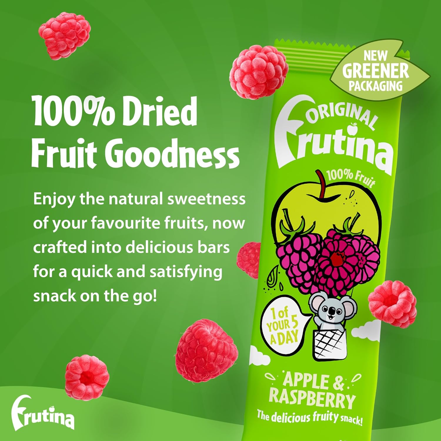 Apple & Raspberry Real Fruit Snack 1515g - Frutina - Fruit snack - Eco Natural Products