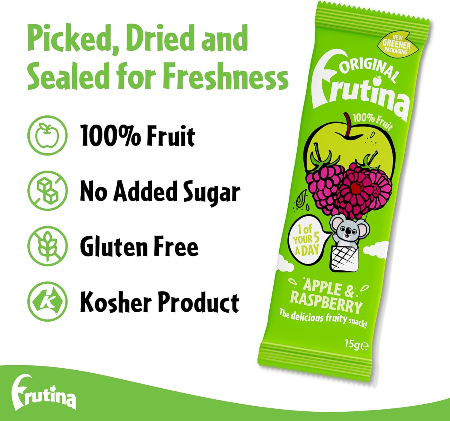 Apple & Raspberry Real Fruit Snack 1515g - Frutina - Fruit snack - Eco Natural Products