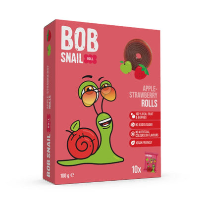 Apple - Strawberry Fruit Rolls 100g - Bob Snail - Fruit snack - Eco Natural Products