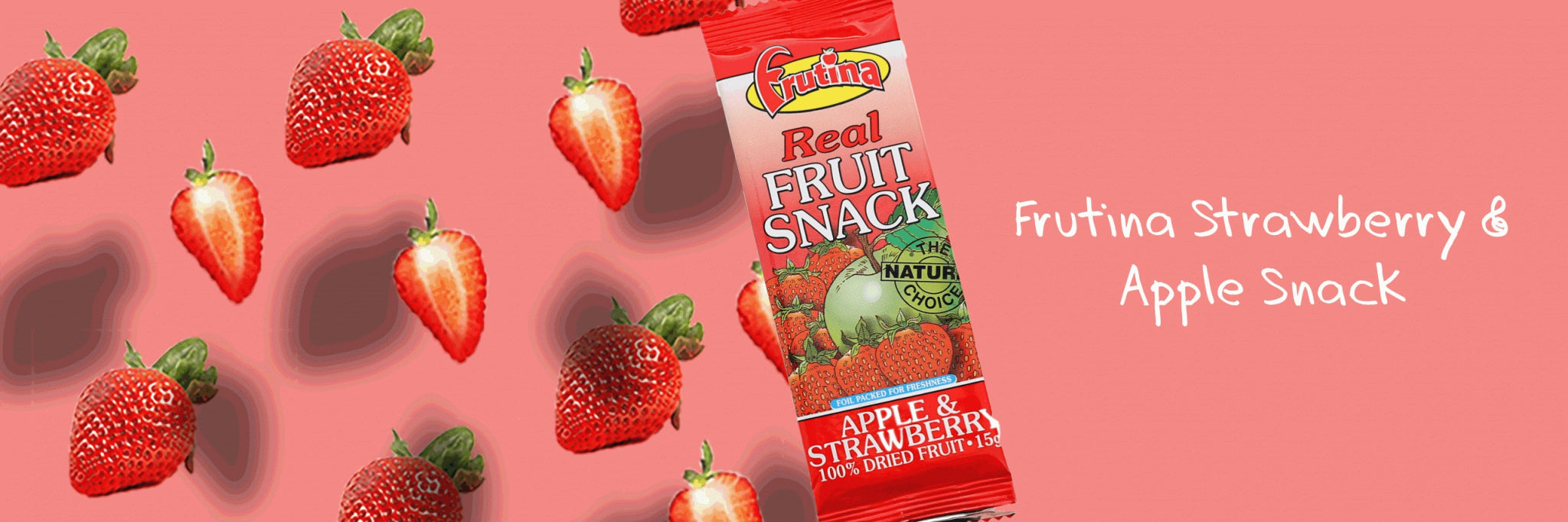 Apple & Strawberry Real Fruit Snack 15g - Frutina - Fruit snack - Eco Natural Products