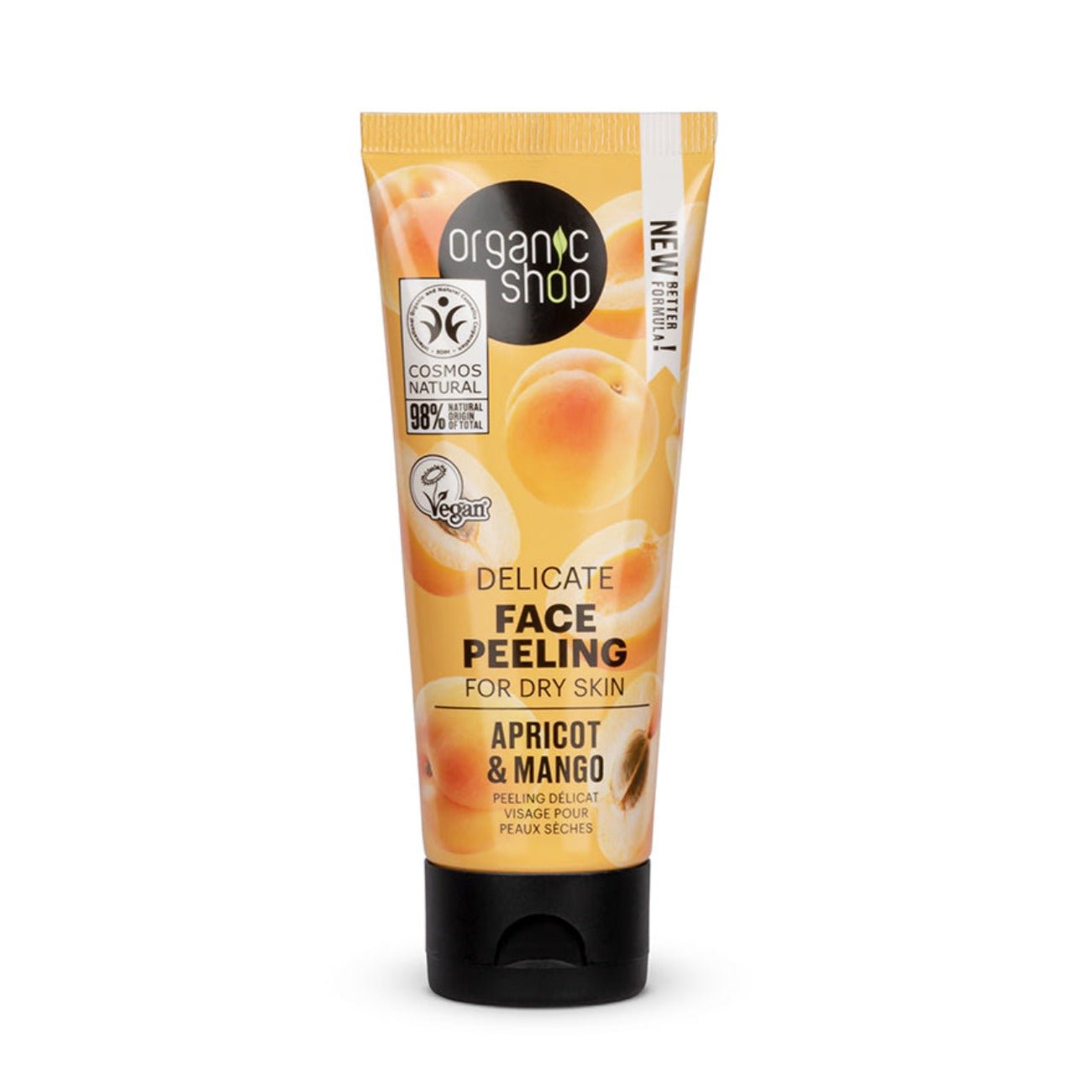 Apricot and Mango Delicate Face Peeling for Dry Skin 75ml - Organic Shop - Face Peeling - Eco Natural Products