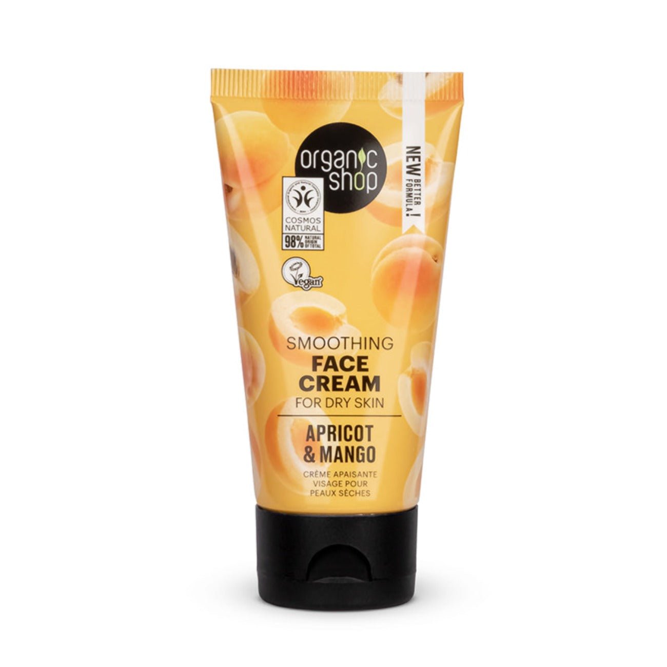 Apricot and Mango Smoothing Face Cream for Dry Skin 50ml - Organic Shop - Face Cream - Eco Natural Products