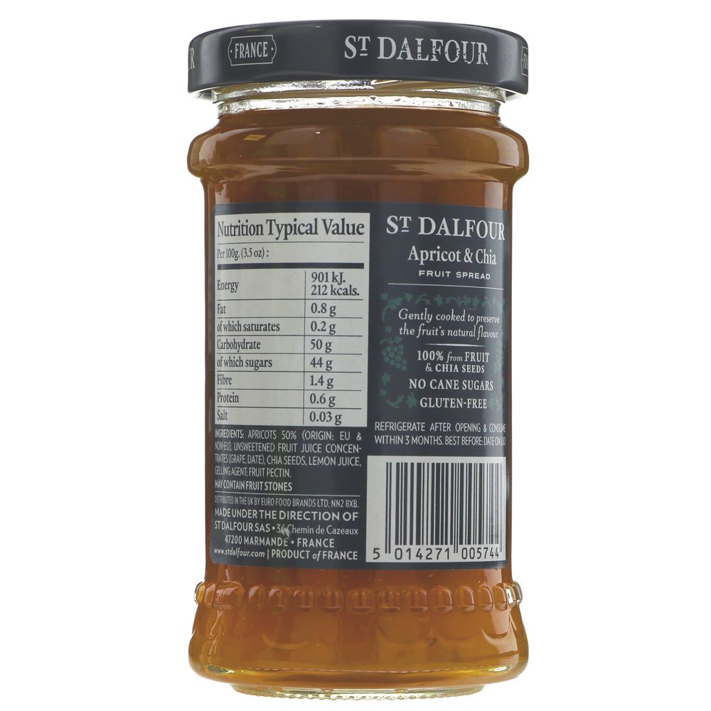 Apricot & Chia Fruit Spread 170g - St Dalfour - Fruit Spreads - St Dalfour