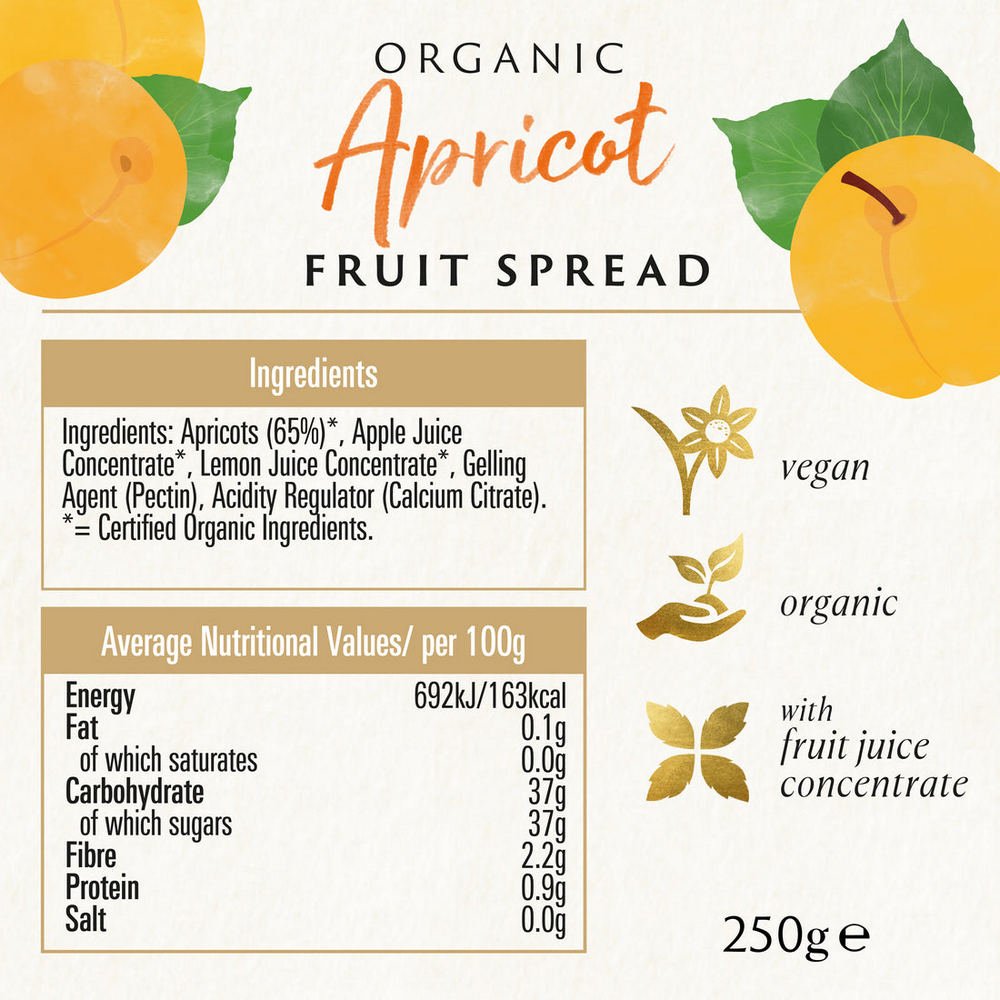 Apricot Spread 250g - Biona - Spreads - Eco Natural Products