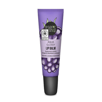 Aqua Glossy Hyaluronic Acid & Blackberry Extract Lip Balm 10ml - Organic Shop - Lip Balm - Eco Natural Products