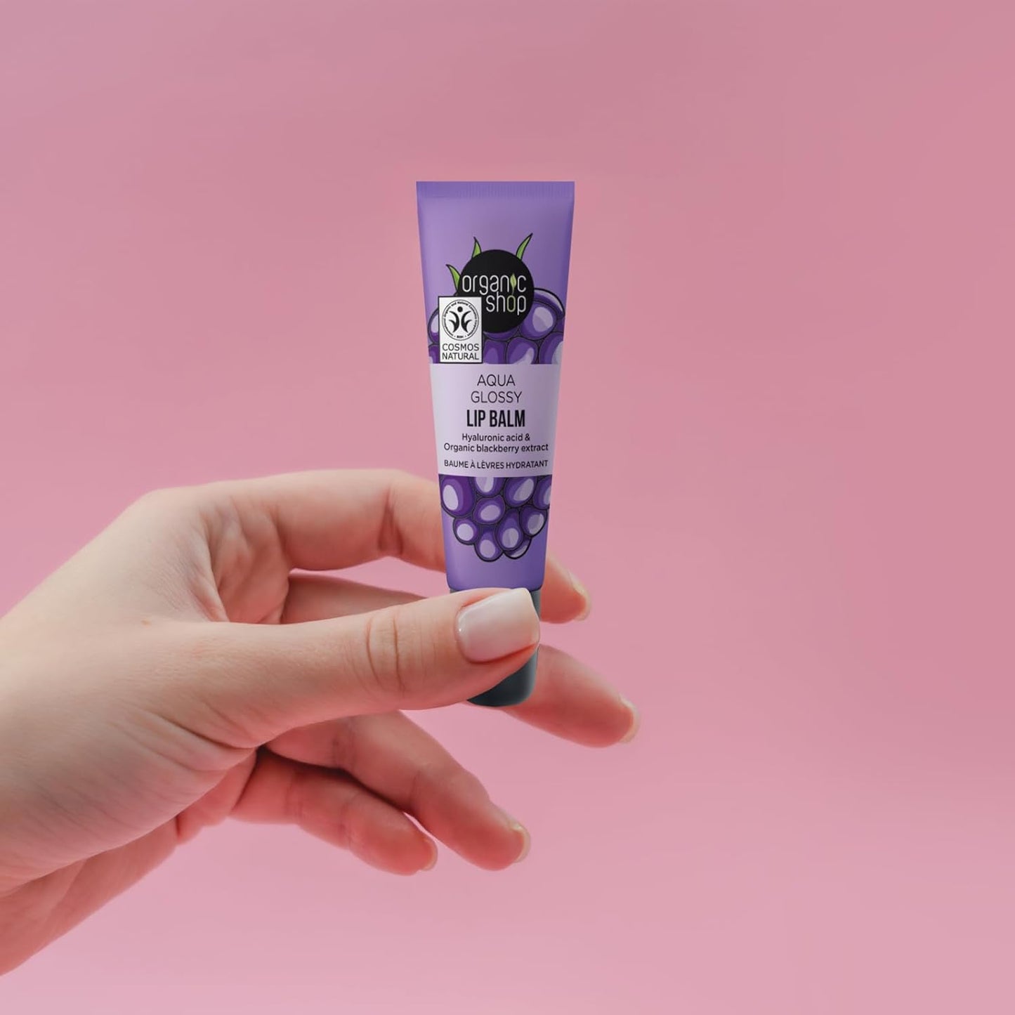 Aqua Glossy Hyaluronic Acid & Blackberry Extract Lip Balm 10ml - Organic Shop - Lip Balm - Eco Natural Products