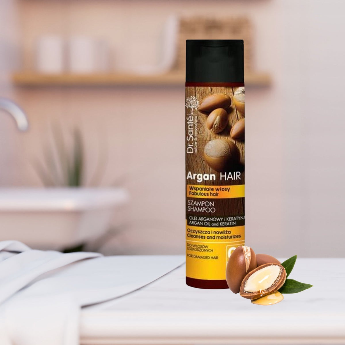 Argan Shampoo for Damaged Hair with Keratin 250ml - Dr. Sante - Shampoo - Eco Natural Products